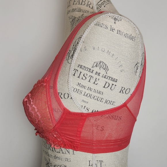 Vintage Red Lace Bra - Picture 4 of 9